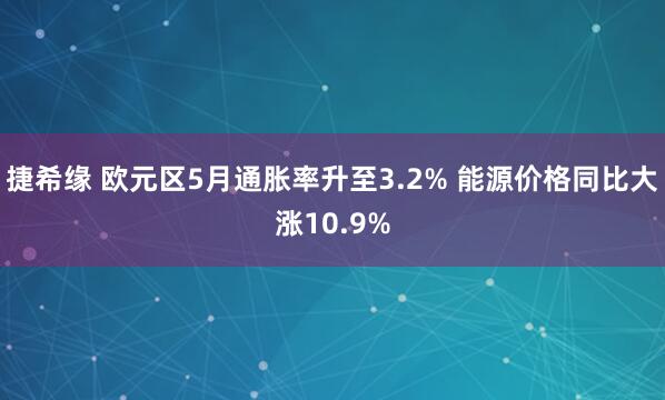 捷希缘 欧元区5月通胀率升至3.2% 能源价格同比大涨10.9%